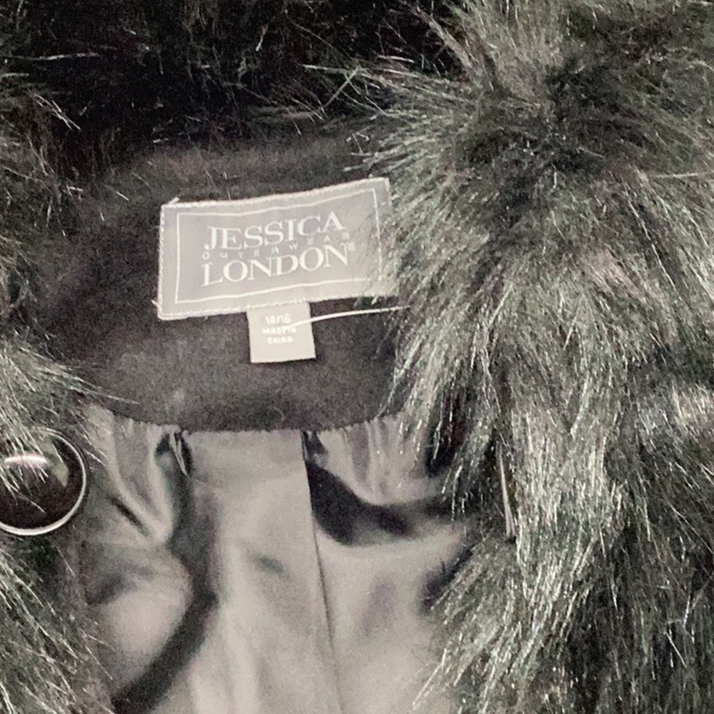 Jessica Black Faux Fur Coat